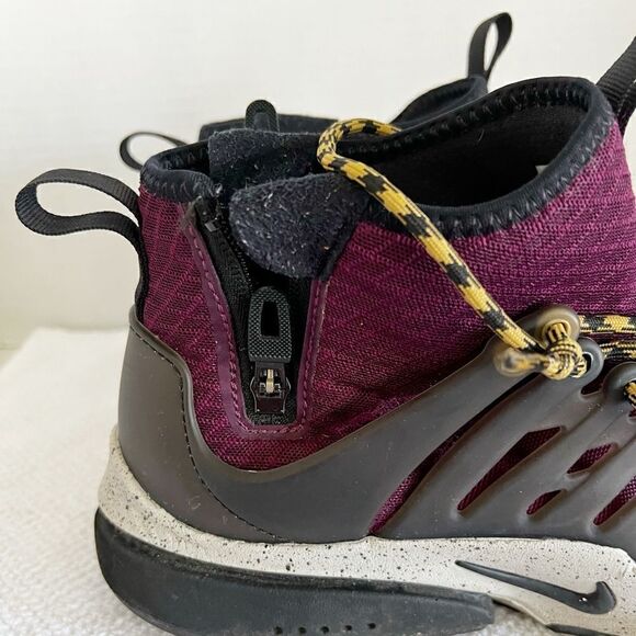 Nike Air Presto Mid Utility Men's Running Shoes Bordeaux/ 859524-600 Sz 9 - Picture 5 of 9
